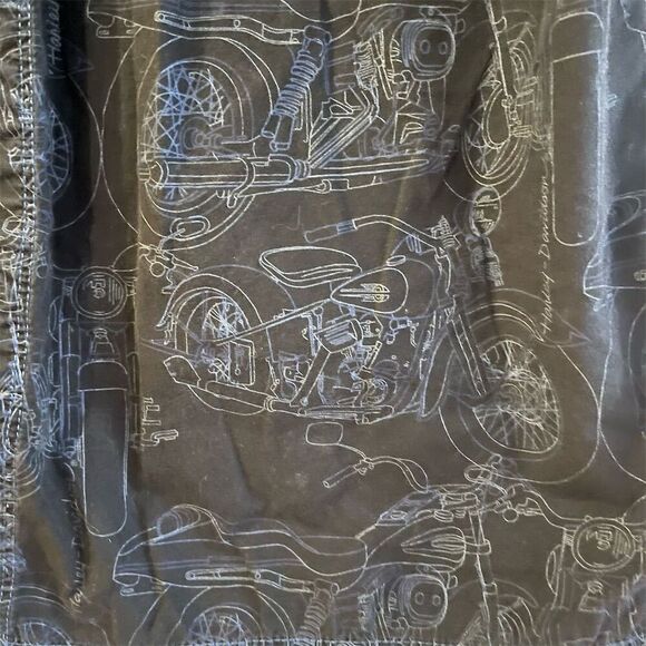Harley-Davidson Men's M Black Graphic Print Button-Up Shirt - Picture 2 of 8